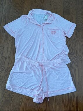 Victoria's Secret Pink Sleep Tee with Bow Detailing